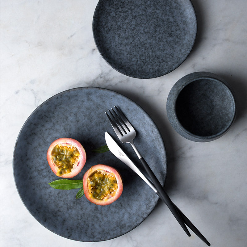 Keramik Teller rund modern | Frühstücksteller Design elegant