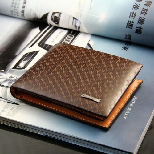 Men's Checkered Card Holder | Multiple Card Slots | Slim Wallet