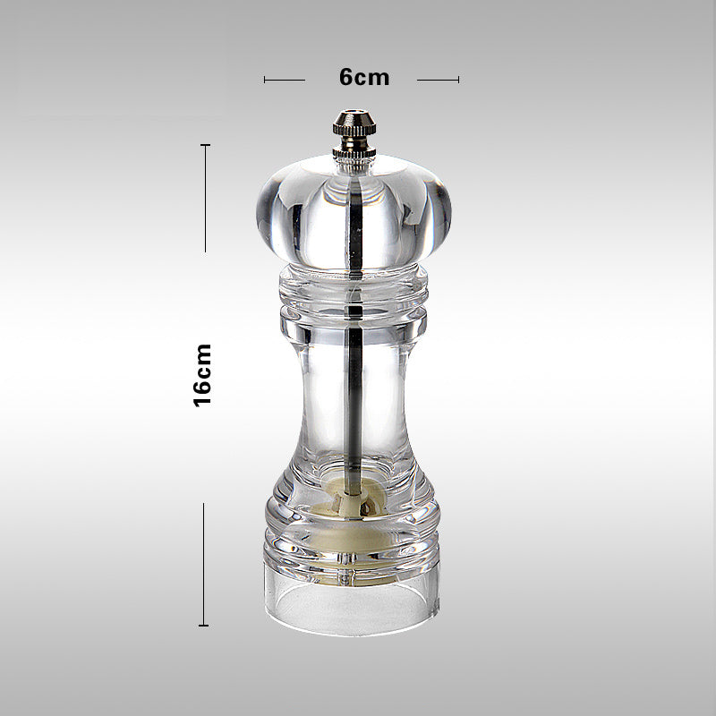 Pepper Mill Glass Bamboo | Manual Spice Grinder Adjustable
