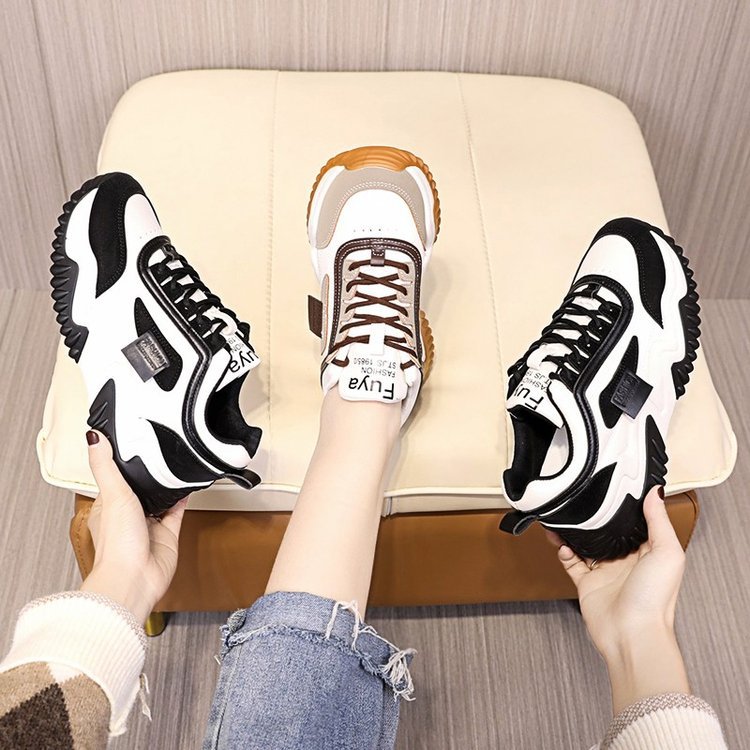 Damen Sport Sneaker | Freizeit Schuhe mit Kontrast-Schnürung