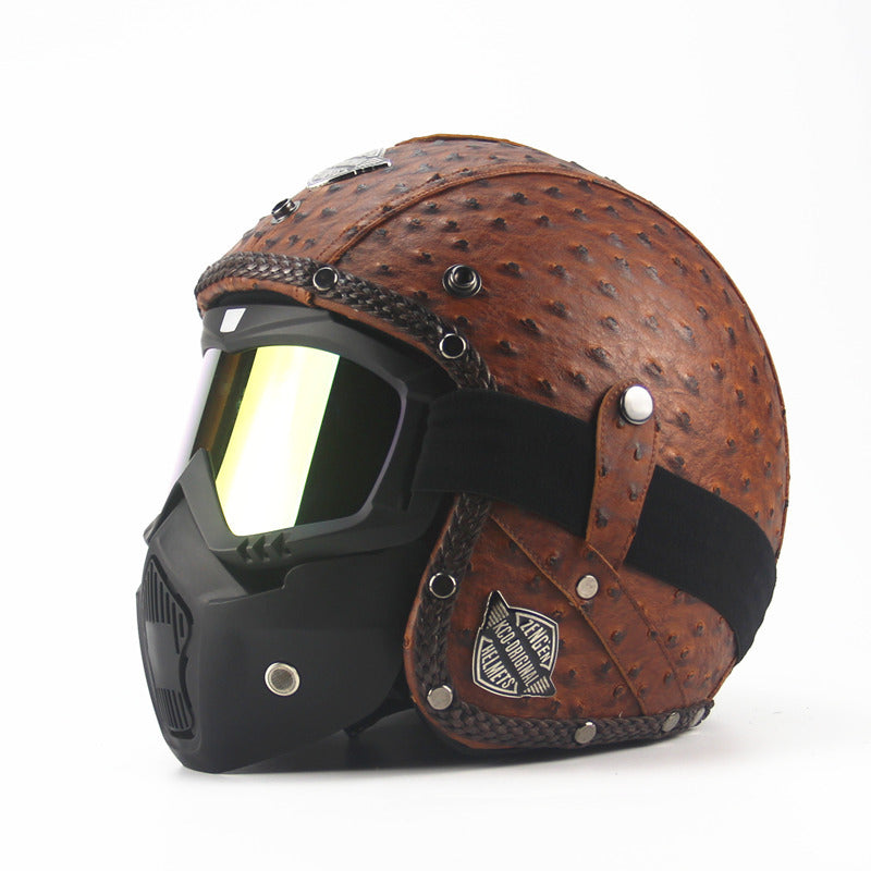 Retro Motorcycle Helmet Handmade | Vintage Halley Style All-Season