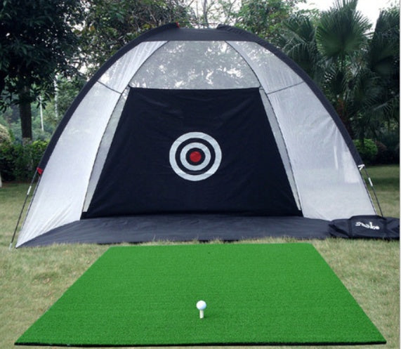 Golf Practice Net Tent with Hitting Cage | Outdoor Training Golf Net Garden