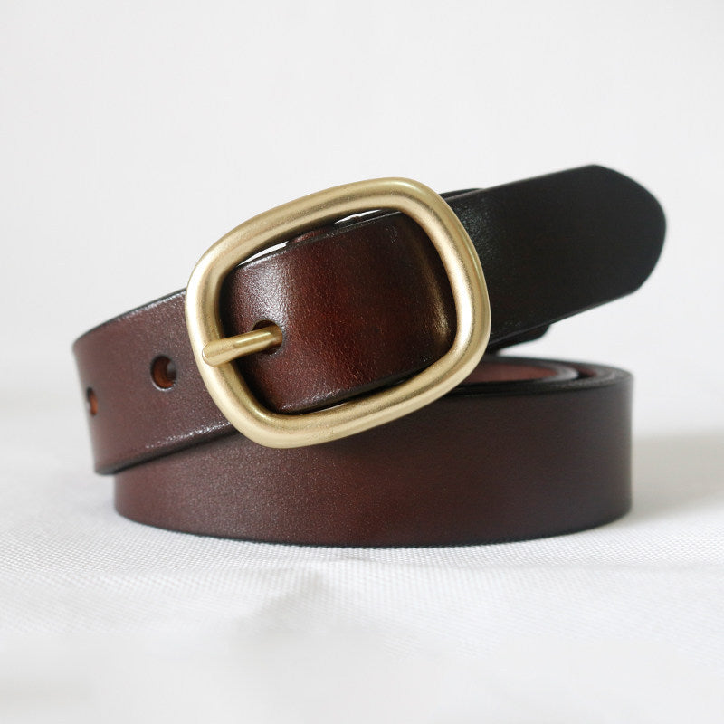 Damen Ledergürtel Rindsleder Kupfer | Elegant Zeitlos Premium Gürtel