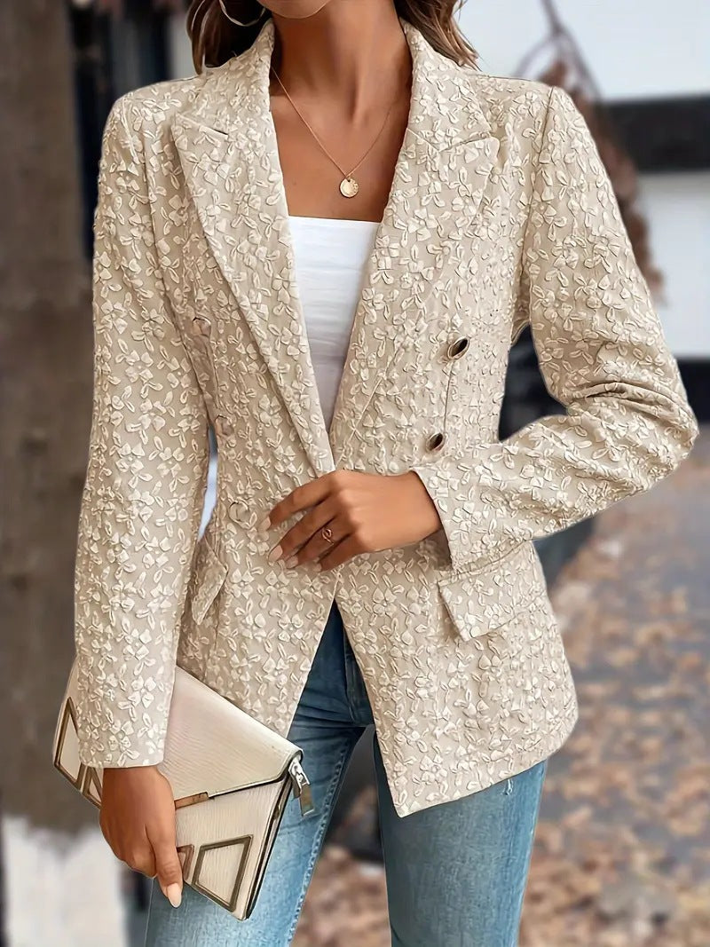 Damen Blazer Doppelreihig – Einfarbig, Elegant & Wintertauglich