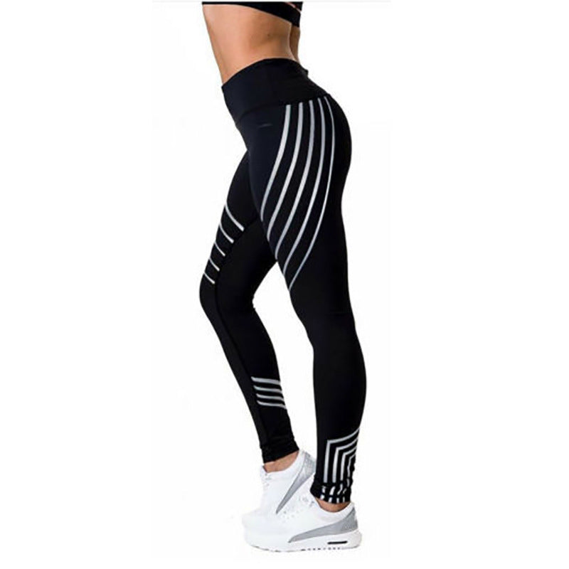 Reflective Yoga Leggings for Women | High Waist Sports Pants