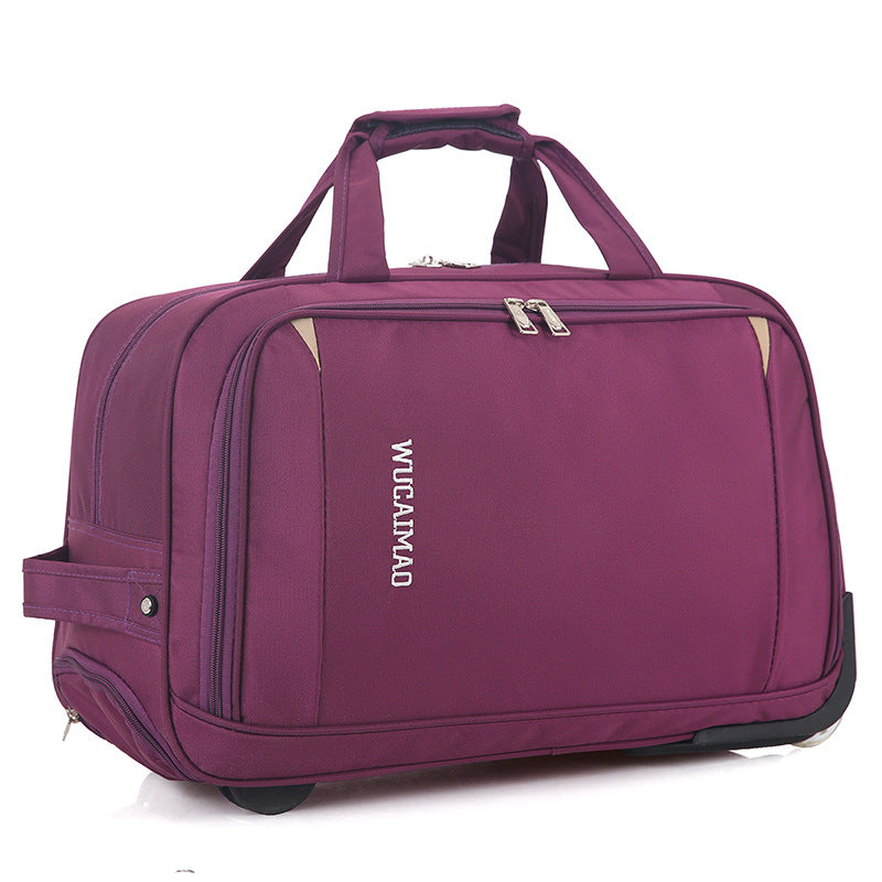 Oxford Fabric Folding Trolley Travel Bag – Lightweight Luggage