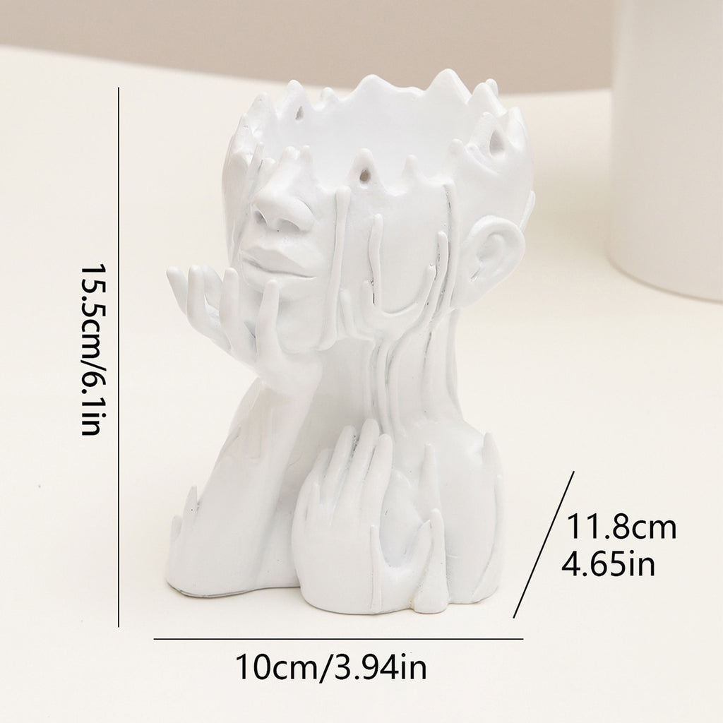 Medusa Face Flower Pot – Artistic Resin Goddess Garden Decoration