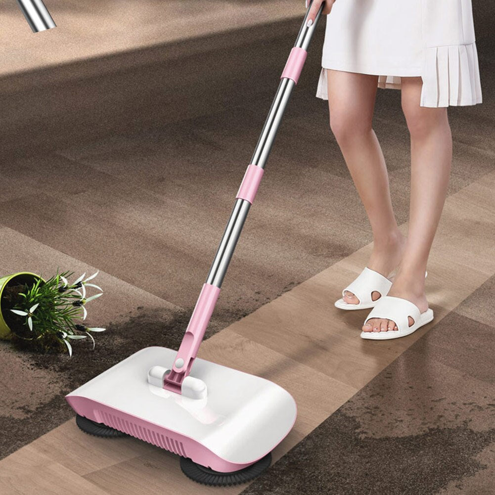 4-in-1 Manual Floor Sweeper - Sweeper, Broom, Mop & Dustpan