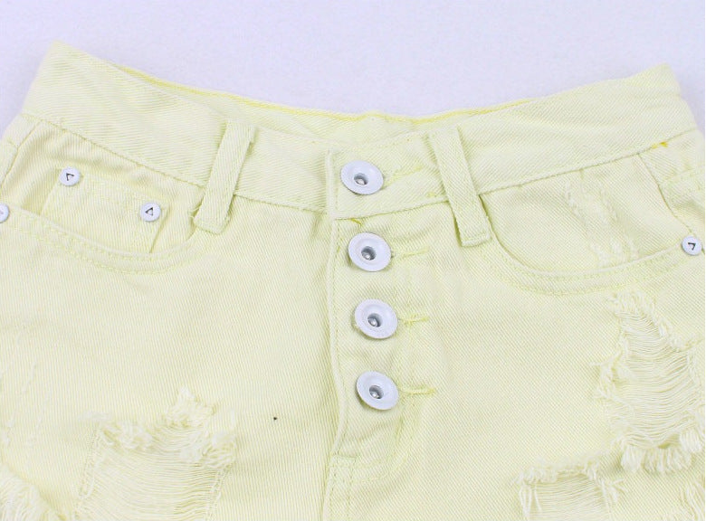 Women's High Waist Denim Shorts Summer Fashionable and Comfortable