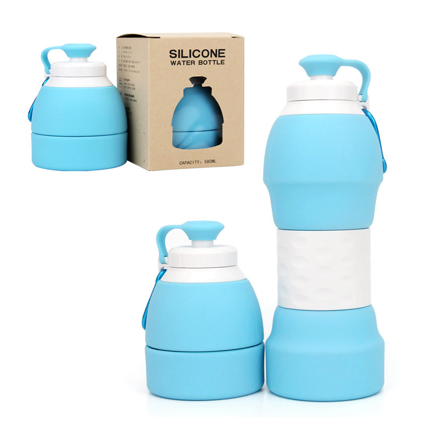 Foldable Silicone Water Bottle Premium – Space-Saving Travel Bottle