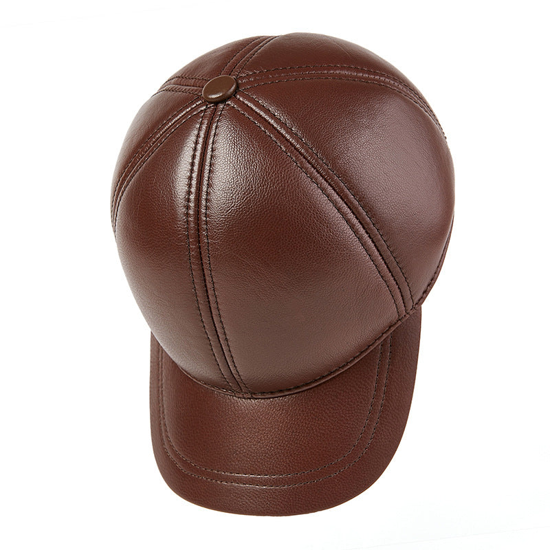 Leather Baseball Cap for Men | Goatskin | Vintage Style Cap
