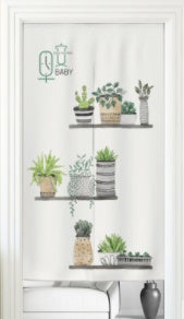 Door curtain fabric | lightly modern privacy screen room divider