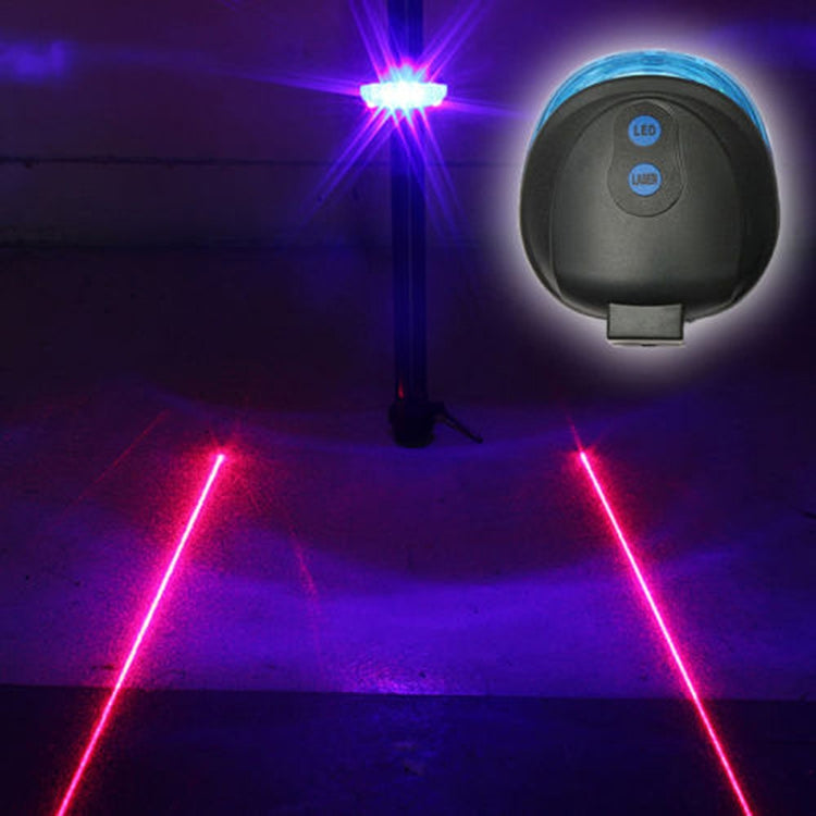 Bicycle Tail Light 5 LED with 2 Laser Lines | USB Rechargeable Safety Light