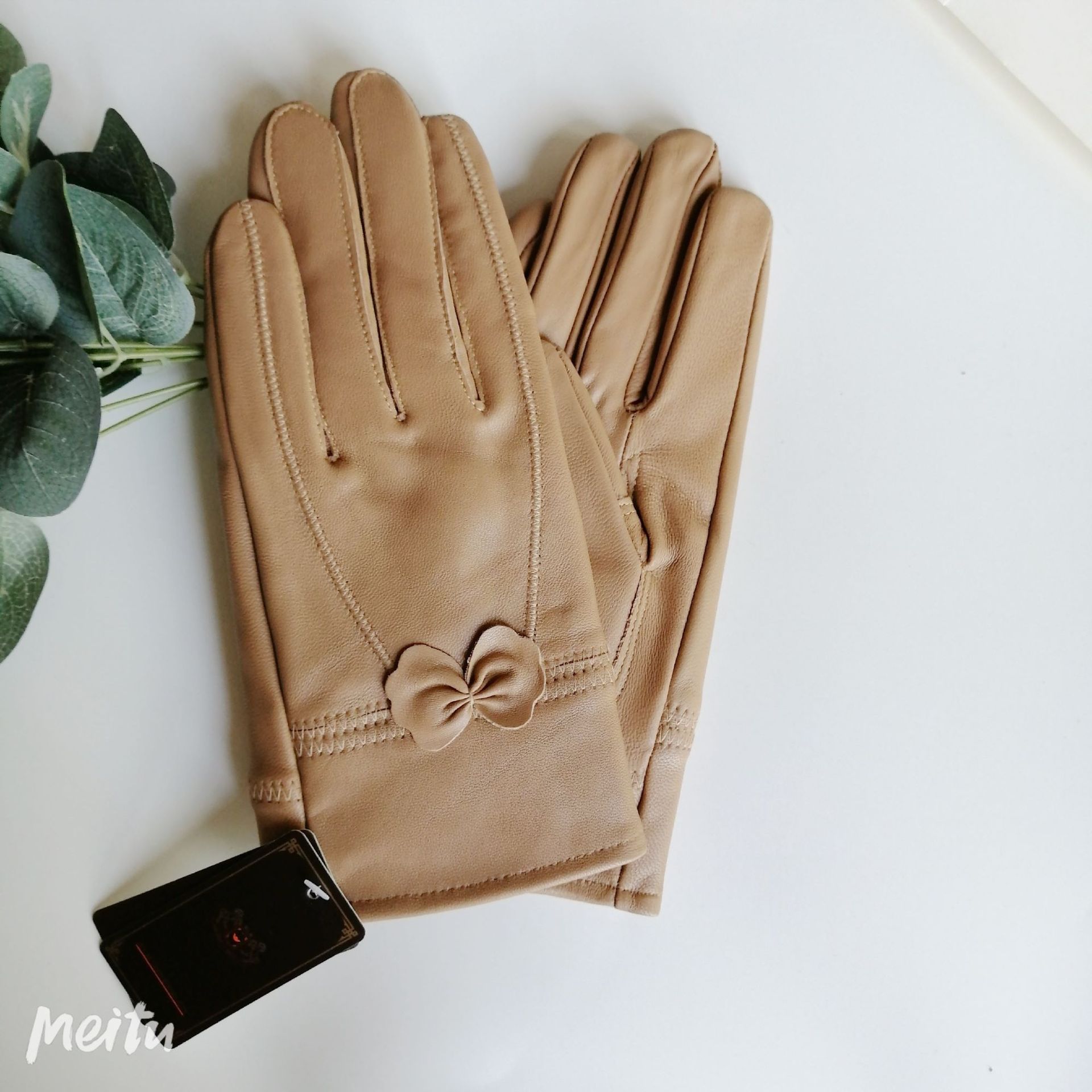 Damen Fingerlose Handschuhe mit Schmetterling – Korean Style