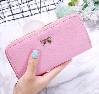 Women's Long Wallet | Phone Bag with Metal Bow