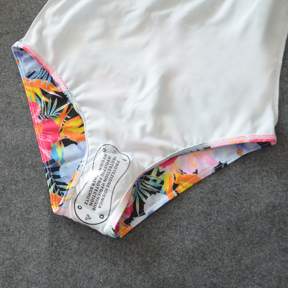 Sexy Damen Mesh Badeanzug | High Cut Floral Swimwear