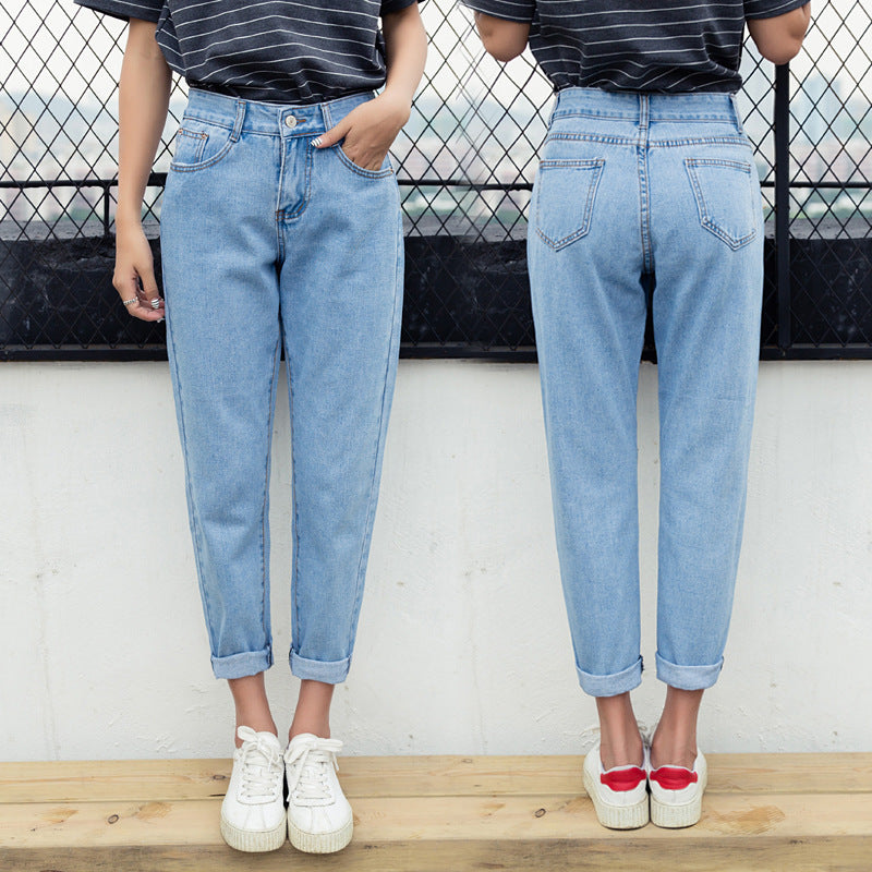 Women's High Waist Harem Jeans | Figure-Shaping Denim Pants