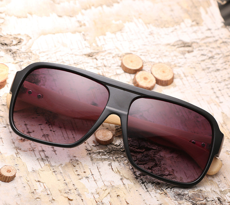 Holz Sonnenbrille eckig | Unisex | Natürliche Designer Brille