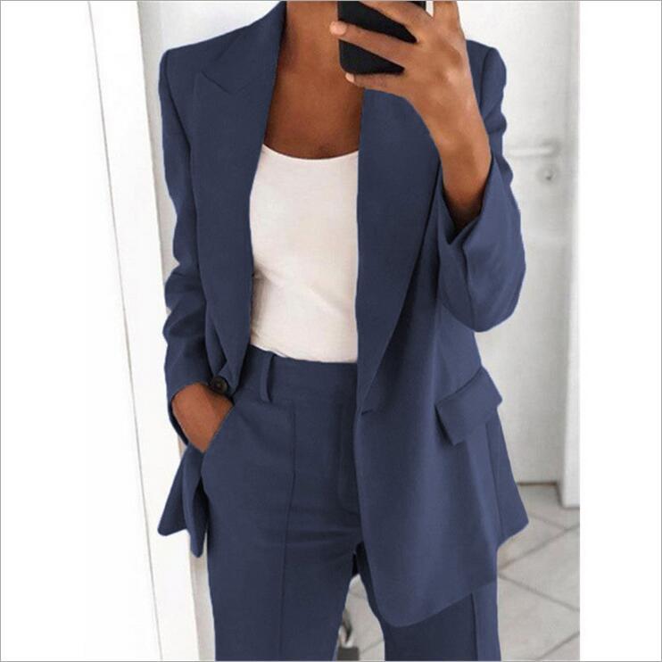 Damen Blazer & Hose Set – Slim Fit, Elegant & Business Zweiteiler