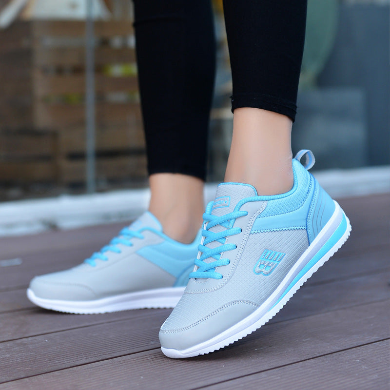 Damen Leder Sneaker – Stylische Student Freizeit Schuhe