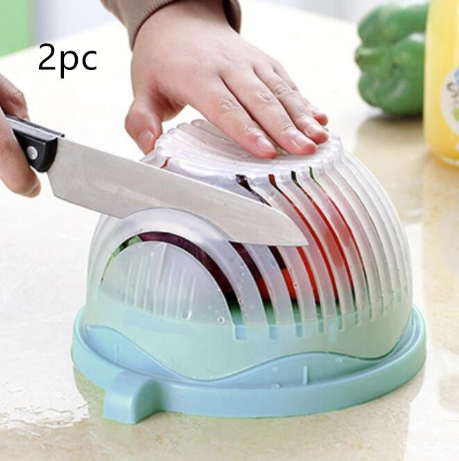 Salad Cutter Bowl | Fruit Vegetable Slicer 3-in-1