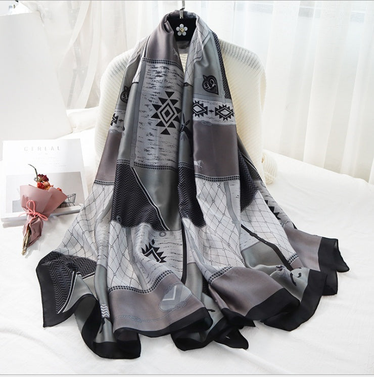 Damen Seidenschal Elegant | Luxuriöses Halstuch Mode Schal