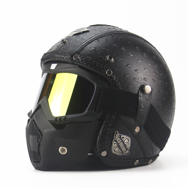 Retro Motorcycle Helmet Handmade | Vintage Halley Style All-Season