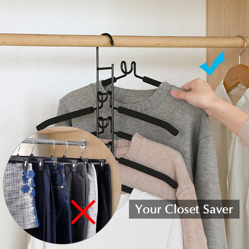 Multiple Hanger Organizer Space-Saving Wardrobe Multifunctional