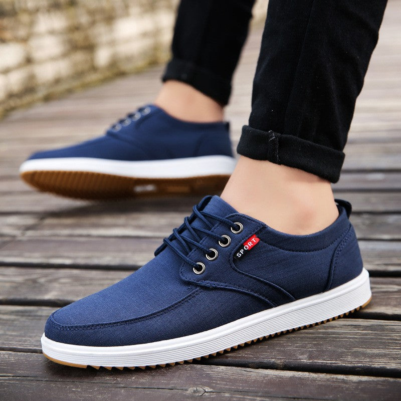 Men's Canvas Lace-Up Shoes | Breathable Comfortable Casual Shoes