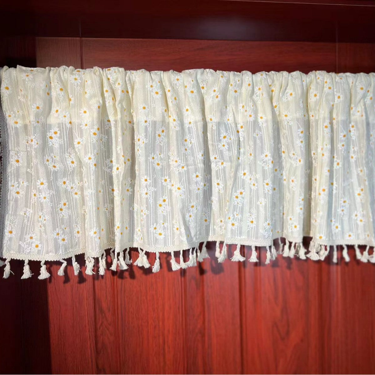 Bistro Curtain Tassels | Short Kitchen Curtain Cafe Style