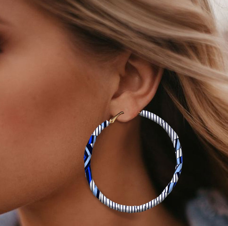 Ethno Print Ohrringe – Stilvolle Boho Statement Ohrhänger für Damen