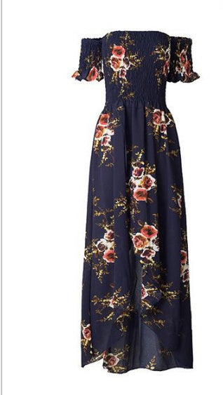 Boho Off-Shoulder Maxi Dress - Breezy Summer & Beach Dress for Women