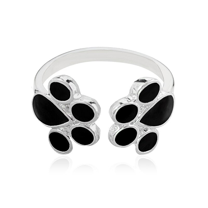 Süßer Katzenkrallen Ring mit Zirkon – Verstellbar & Funkelnd