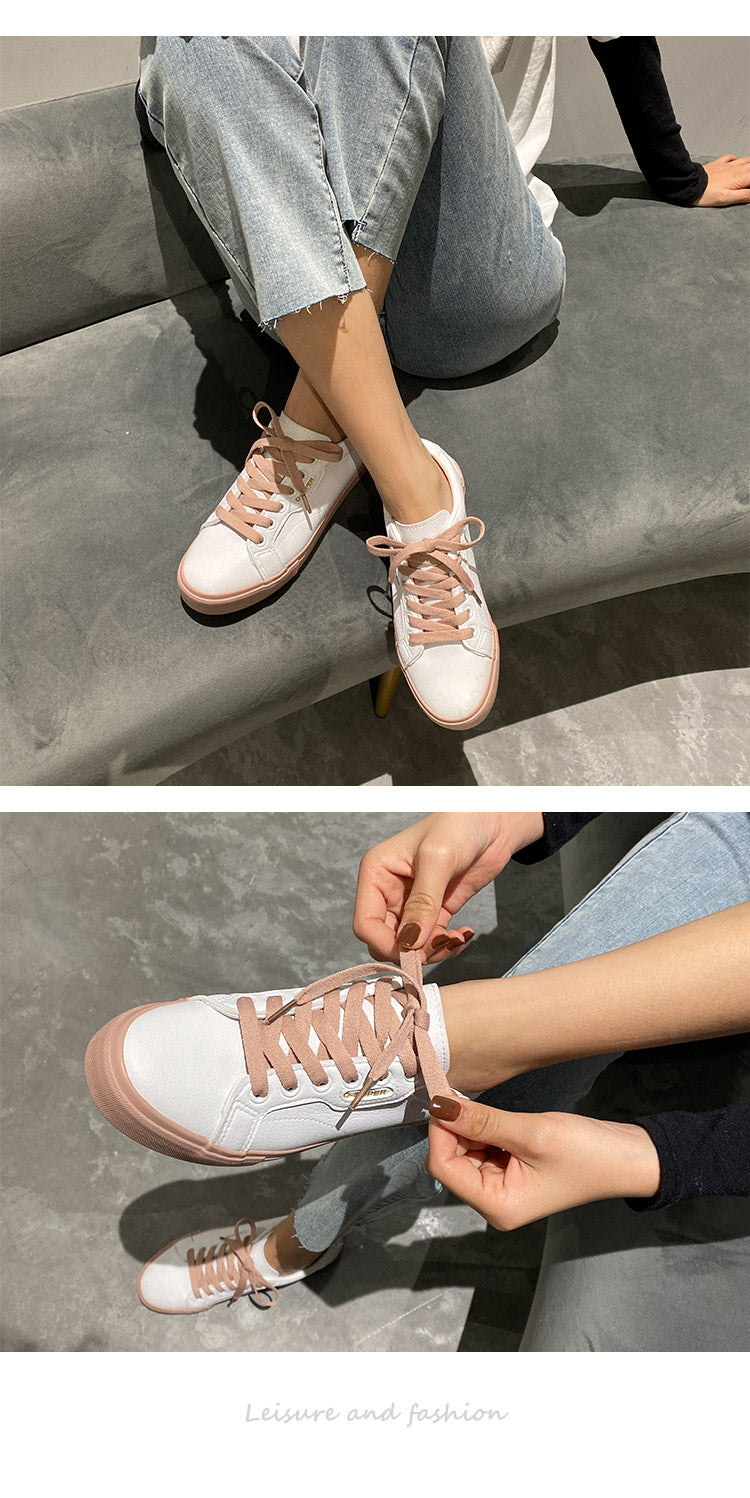 Damen Weiße Sneaker Hongkong Style | Modische Freizeitschuhe