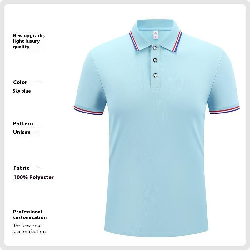 Men's Ice Silk Polo Shirt Short Sleeve | Summer Breathable Elegant.