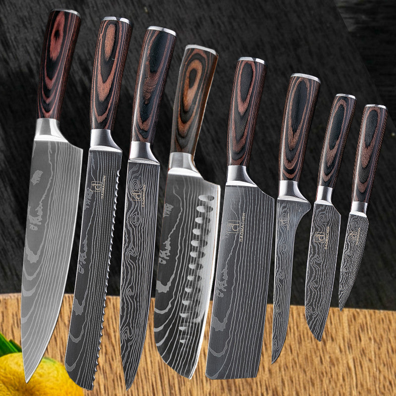 Kitchen Knife Set Stainless Steel | Chef Knife Cleaver Professional