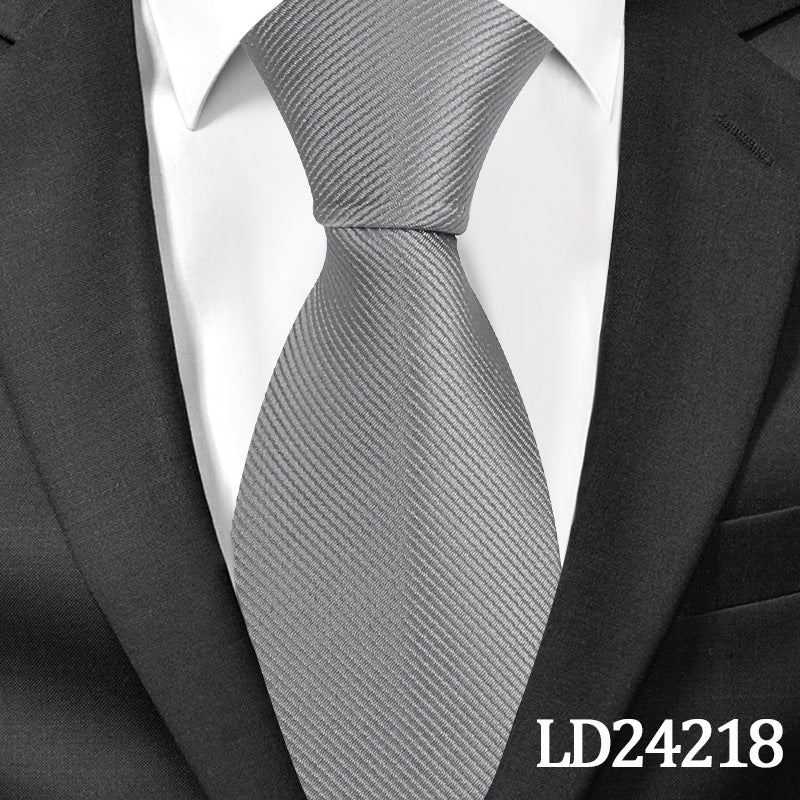 Men's Tie Set 6cm Striped Plain with Pin Elegant
