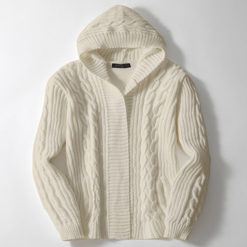 Men's Cable Knit Cardigan – Elegant Knit Sweater Style
