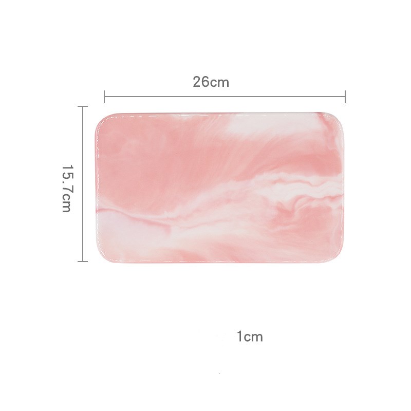 Nordic Marble Ceramic Tray – Elegant Serving Platter Premium