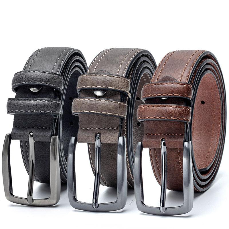 Vintage Herren Ledergürtel | Designer Jeans Gürtel Leder Luxus
