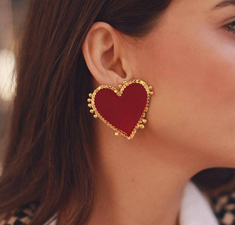 LOVE Statement Earrings - Punk Style Drop Earrings with Modern Design