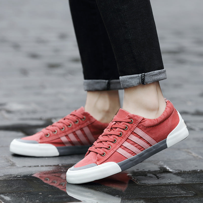 Men's Vintage Canvas Sneakers | Classic Comfortable Casual Shoes