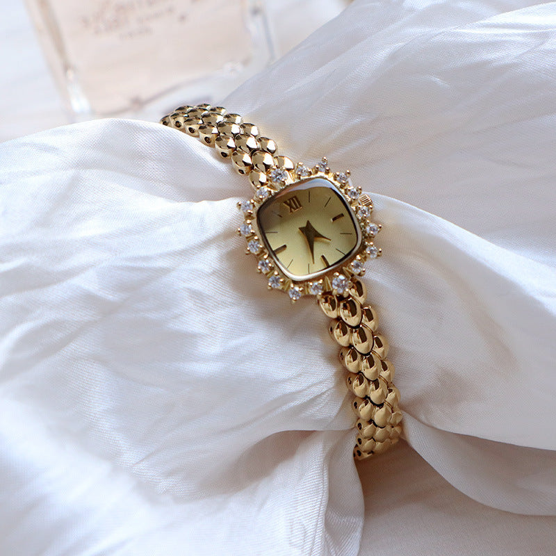 Ladies' Vintage Watch with Fine Chain Bracelet – Elegant Niche Watch