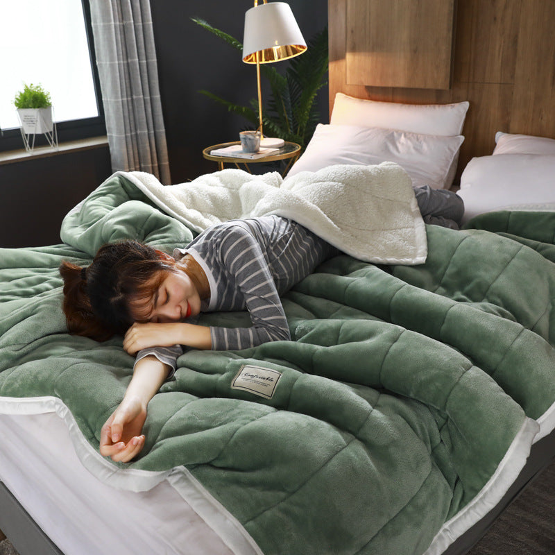 Fleece Decke Luxus | dick warm weich Winter Sofa Bett