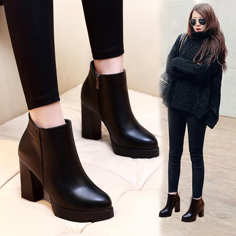 Women's High-Heel Booties Elegant Comfortable Fashionable Ankle Boots