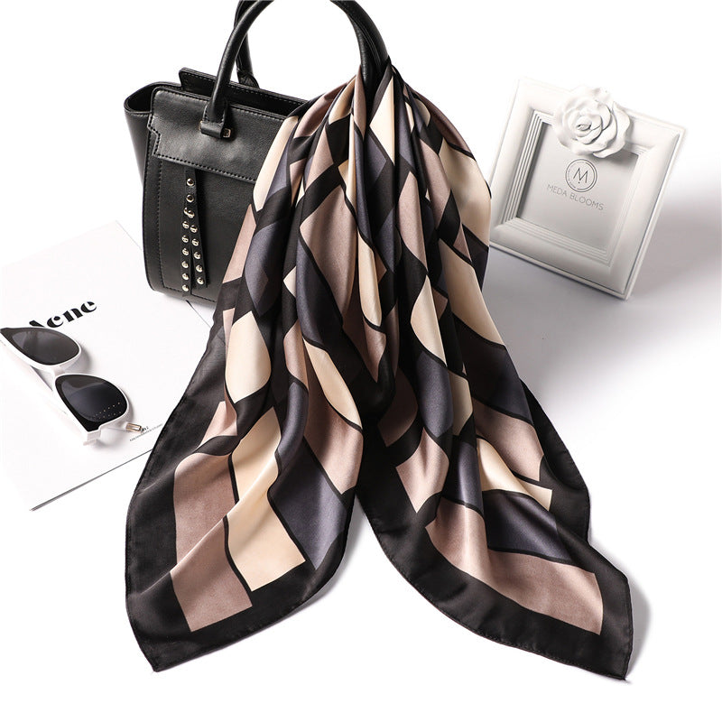 Damen Seidenschal elegant leicht dekorativ Mode Halstuch Stil