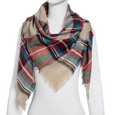 Damen Dreiecksschal Elegant | Herbst Winter Schal Stola
