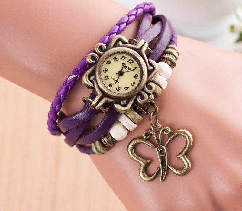 New bracelet, hollow butterfly bracelet in women's style, punk fashion, student, watch