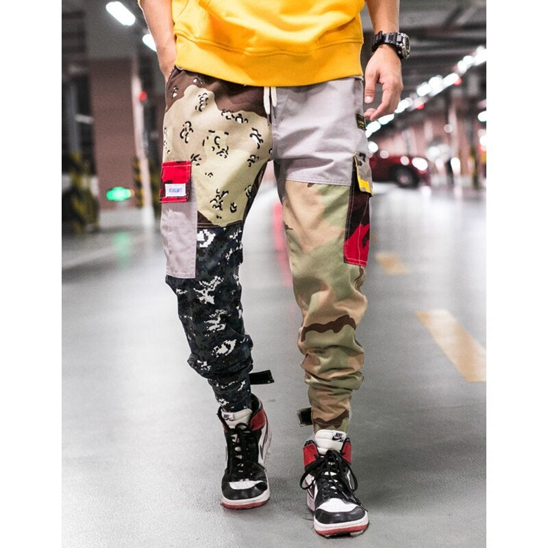 Men's Camouflage Trousers | Cargo Loose Fit Plus Size Elastic