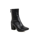 Women's Stretch Boots | Elegant Square Toe Ankle Boots